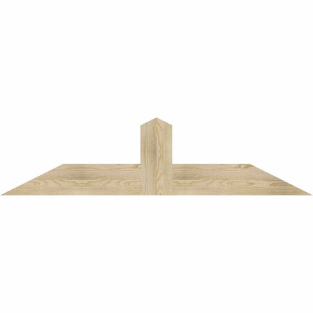 Ekena Millwork Portland Rough Sawn Timber Gable Bracket, Douglas Fir, 60"W x 15"H x 2"D x 6"F, 6/12 Pitch GBW060X15X0206POR00RDF